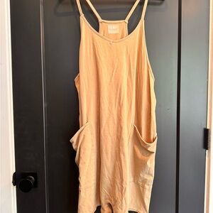 FP Movement by Free People Tan Sleeveless Romper